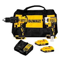 Taladro Percutor 1/2" 20V+ Atornillador de Impacto 1/4" 20V